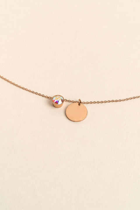 Collier Eva Or Rose à graver_meimelinparis