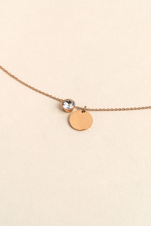 Collier Eva Or Rose à graver_meimelinparis