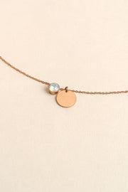 Collier Eva Or Rose à graver_meimelinparis