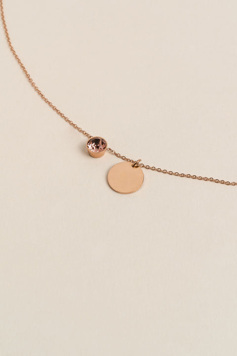 Collier Eva Or Rose à graver_meimelinparis
