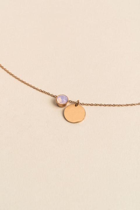 Collier Eva Or Rose à graver_meimelinparis